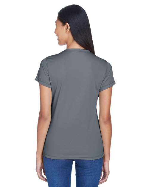 Charcoal Women's Cool & Dry Sport Performance Interlock T-shirt - 8420L