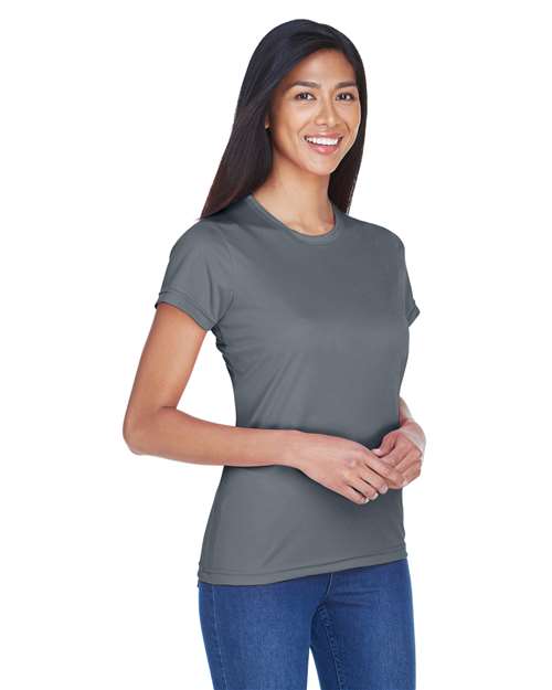 Charcoal Women's Cool & Dry Sport Performance Interlock T-shirt - 8420L