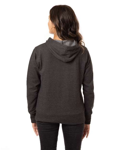Charcoal Women's Heathered Full-Zip Hooded Sweatshirt - EC4580