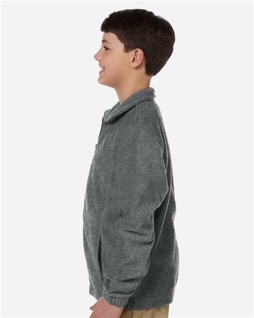 Charcoal Youth Full-Zip Fleece - M990Y