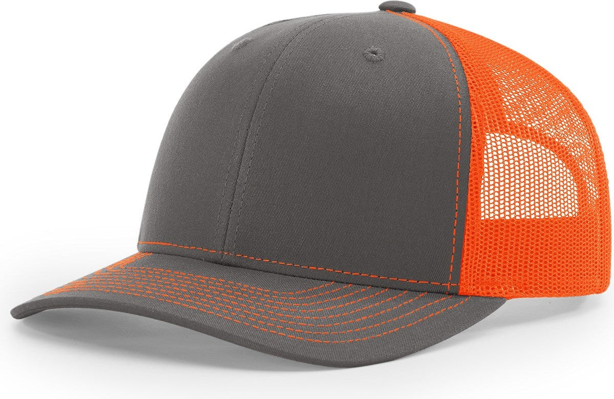 Charcoal/Neon Orange Trucker