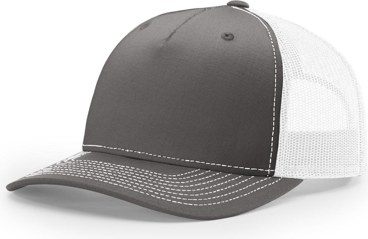 Charcoal/White Five Panel Trucker