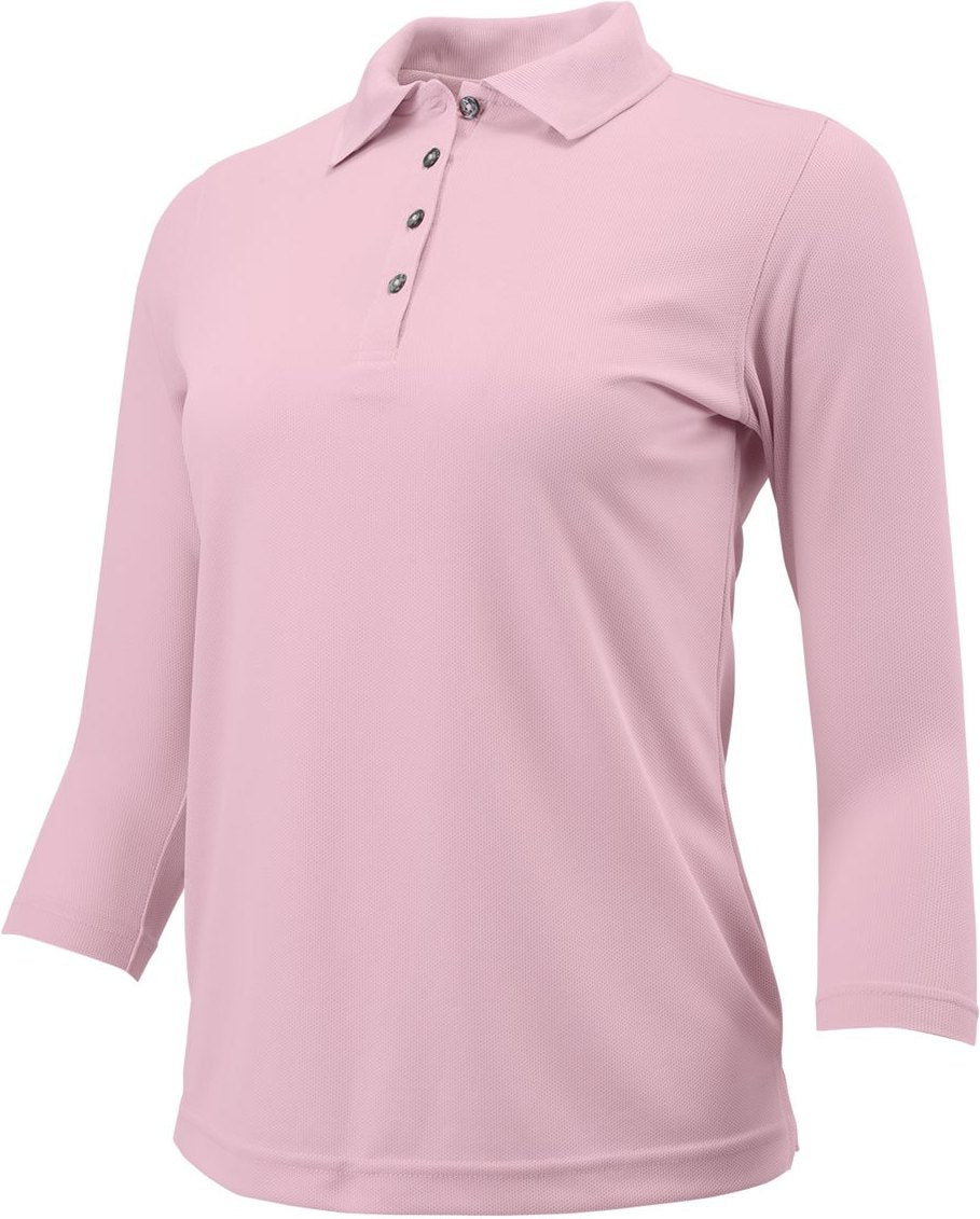 Charity Pink Women's Lady Palm Three-Quarter Sleeve Polo - 120