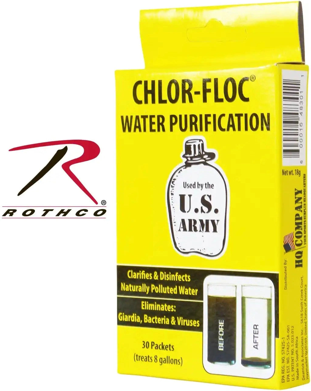 Chlor Floc Military Water Purification Powder Packets