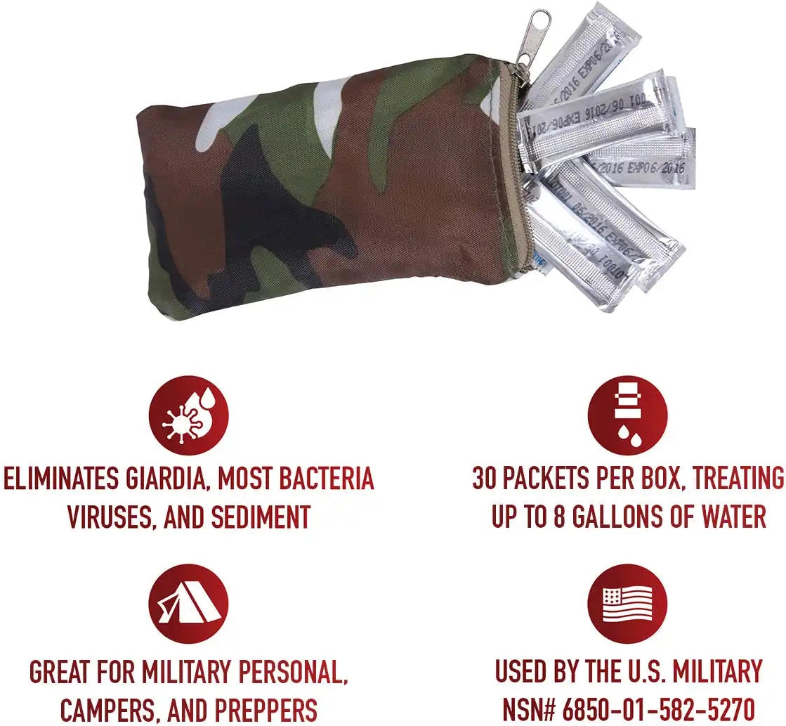 Chlor Floc Military Water Purification Powder Packets