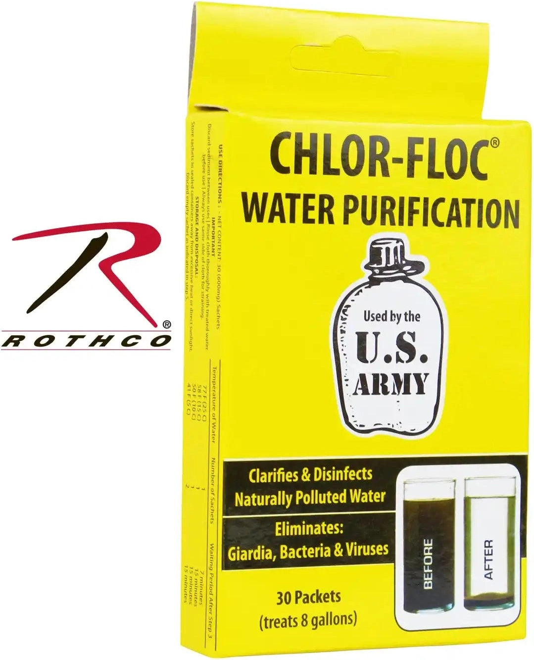 Chlor Floc Military Water Purification Powder Packets