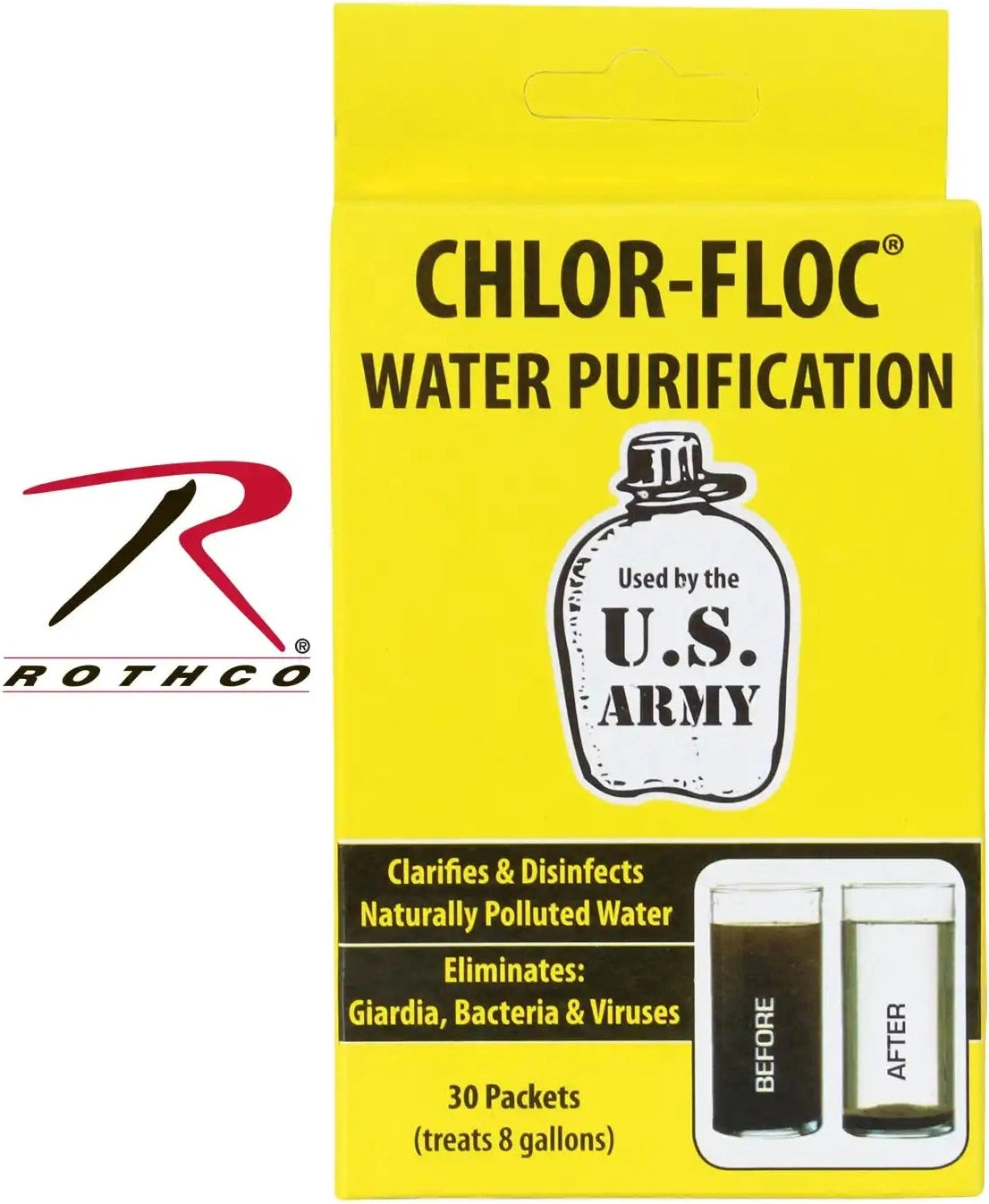 Chlor Floc Military Water Purification Powder Packets