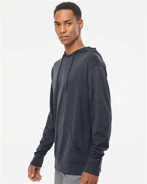 Classic Navy Heather Lightweight Hooded Pullover T-Shirt - SS150J