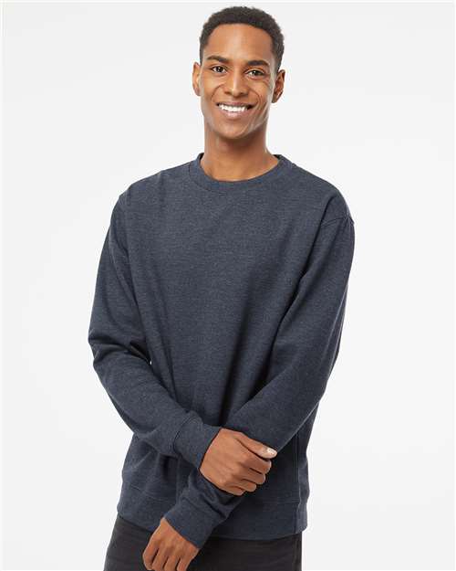 Classic Navy Heather Midweight Crewneck Sweatshirt - SS3000