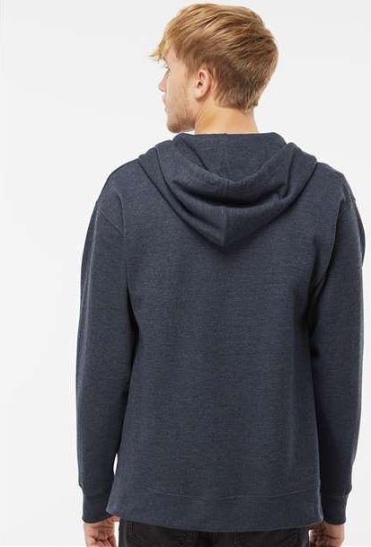 Classic Navy Heather Midweight Full-Zip Hooded Sweatshirt - SS4500Z