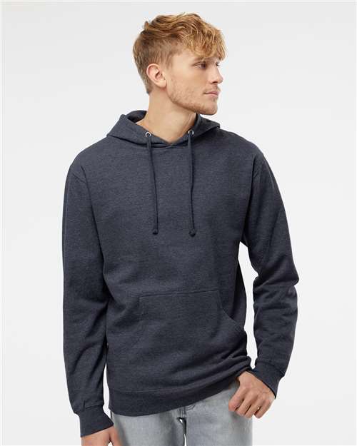 Classic Navy Heather Midweight Hooded Sweatshirt - SS4500