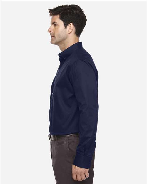 Classic Navy Men's Tall Operate Long Sleeve Twill Dress Shirt - 88193T