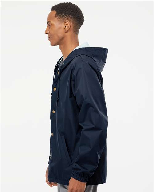 Classic Navy Water-Resistant Hooded Windbreaker - EXP95NB