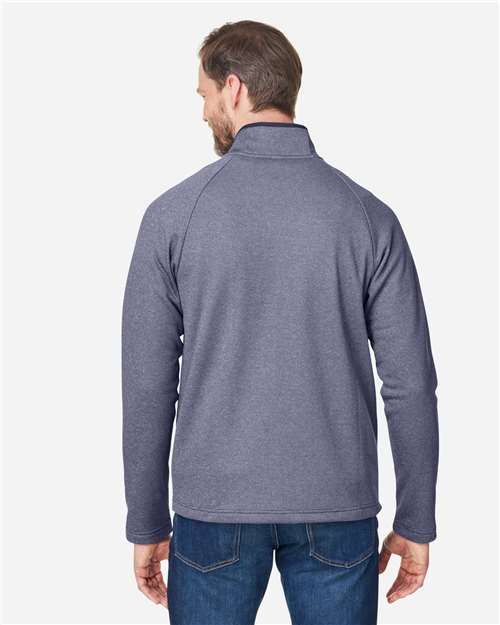 Classic Navy/ White Men's Venture Heathered Stripe Full-Zip - CE72