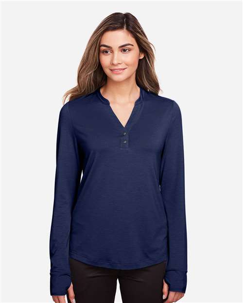 Classic Navy Women's JAQ Snap-Up Stretch Performance Pullover - NE400W