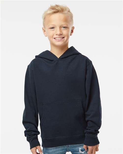 Classic Navy Youth Midweight Hooded Sweatshirt - SS4001Y