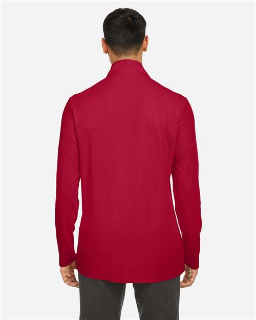Classic Red Men's Fusion ChromaSoft™ Pique Quarter-Zip Pullover - CE405