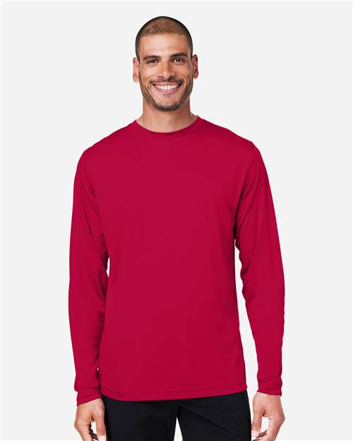 Classic Red Unisex Capital Long Sleeve Performance T-Shirt - CE10L