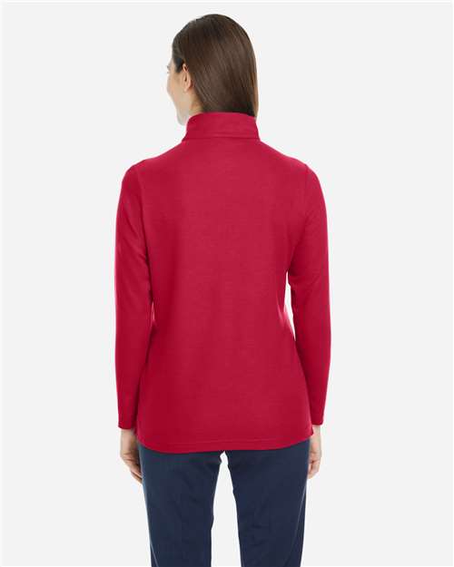 Classic Red Women's Fusion ChromaSoft™ Pique Quarter-Zip Pullover - CE405W