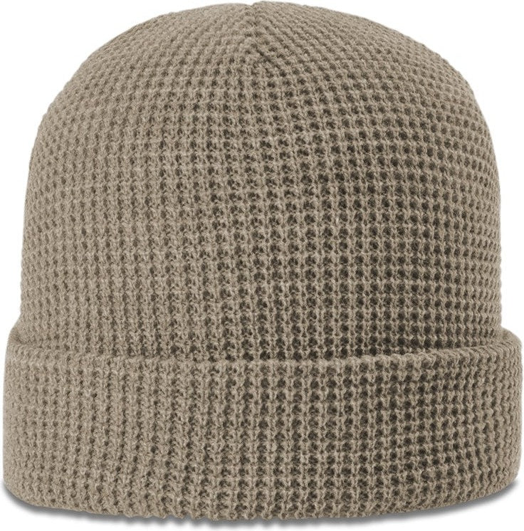 Clay Waffle Knit Beanie with Cuff