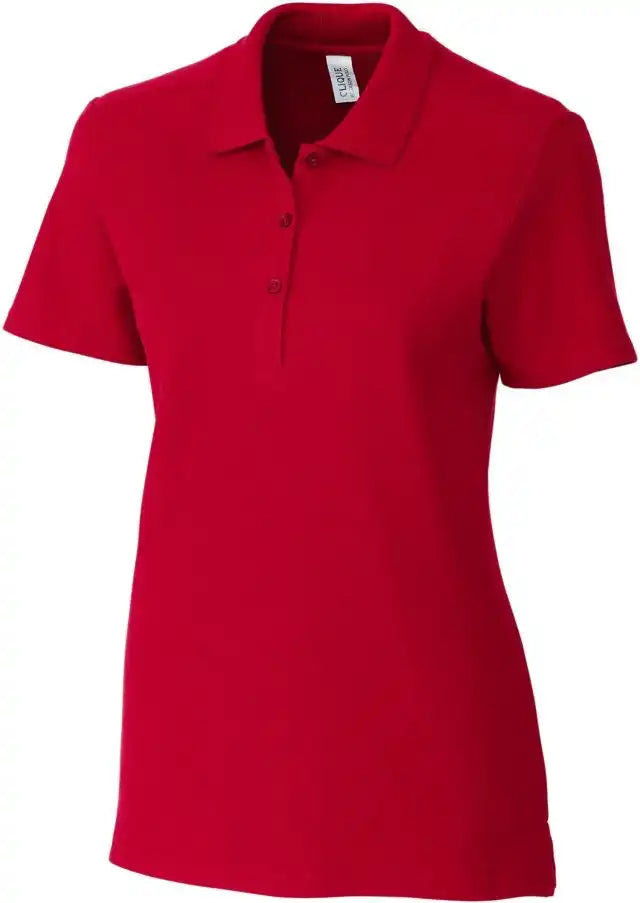 Clique Lqk00069 Addison All Cotton Pique Short Sleeve Womens Polo