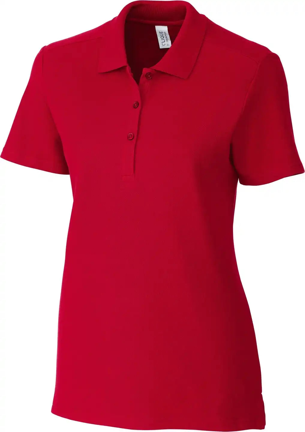 Clique Lqk00069 Addison All Cotton Pique Short Sleeve Womens Polo - Red / Xs