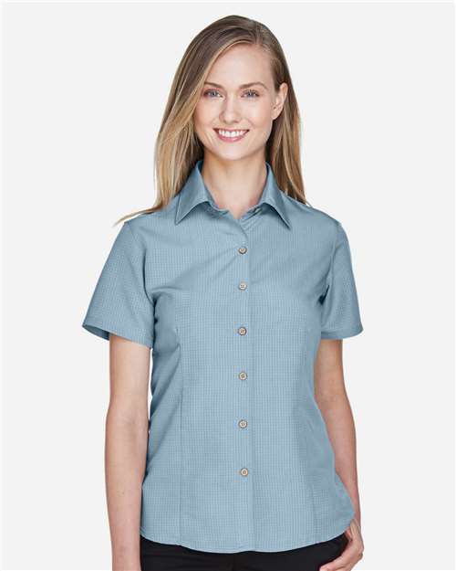 Cloud Blue Women's Barbados Textured Camp Shirt - M560W