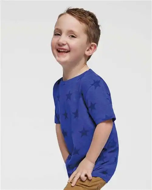 Code Five 3029 Toddler Star Print Tee - Royal