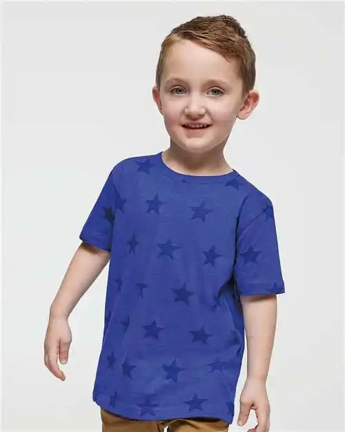 Code Five 3029 Toddler Star Print Tee - Royal