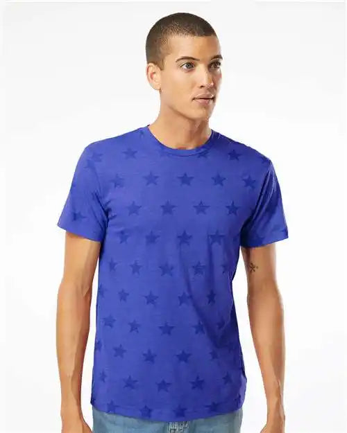 Code Five 3929 Star Print Tee - Royal