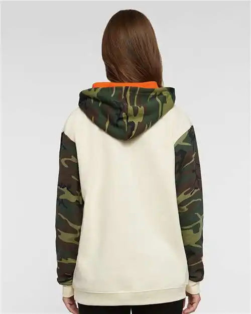 Code Five 3967 Fashion Camo Hooded Sweatshirt - Natural Green Woodland Orange