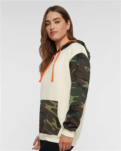 Code Five 3967 Fashion Camo Hooded Sweatshirt - Natural Green Woodland Orange