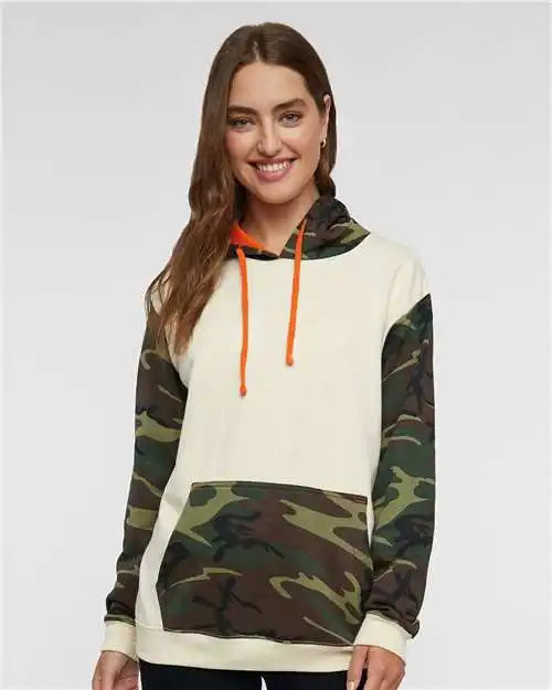 Code Five 3967 Fashion Camo Hooded Sweatshirt - Natural Green Woodland Orange