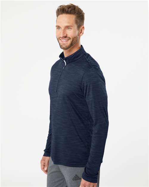 Collegiate Navy Melange Lightweight Mélange Quarter-Zip Pullover - A475