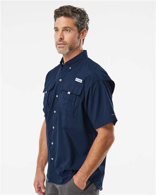 Collegiate Navy PFG Bahama™ II Short Sleeve Shirt - 212464
