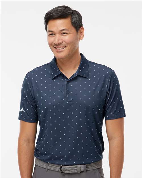 Collegiate Navy/ White Pine Tree Polo - A574