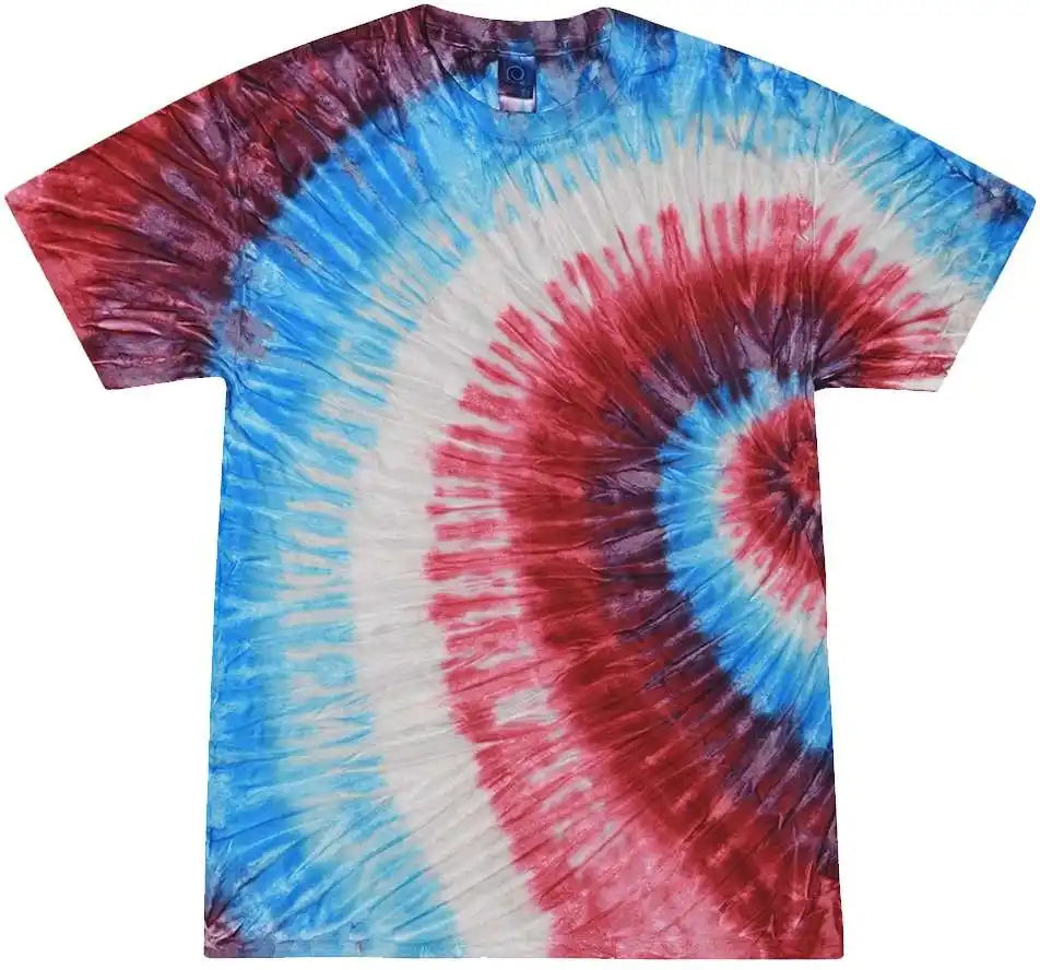 Colortone 1000c Multi-color Tie-dyed T-shirt - 1000 - Fire Cracker - s