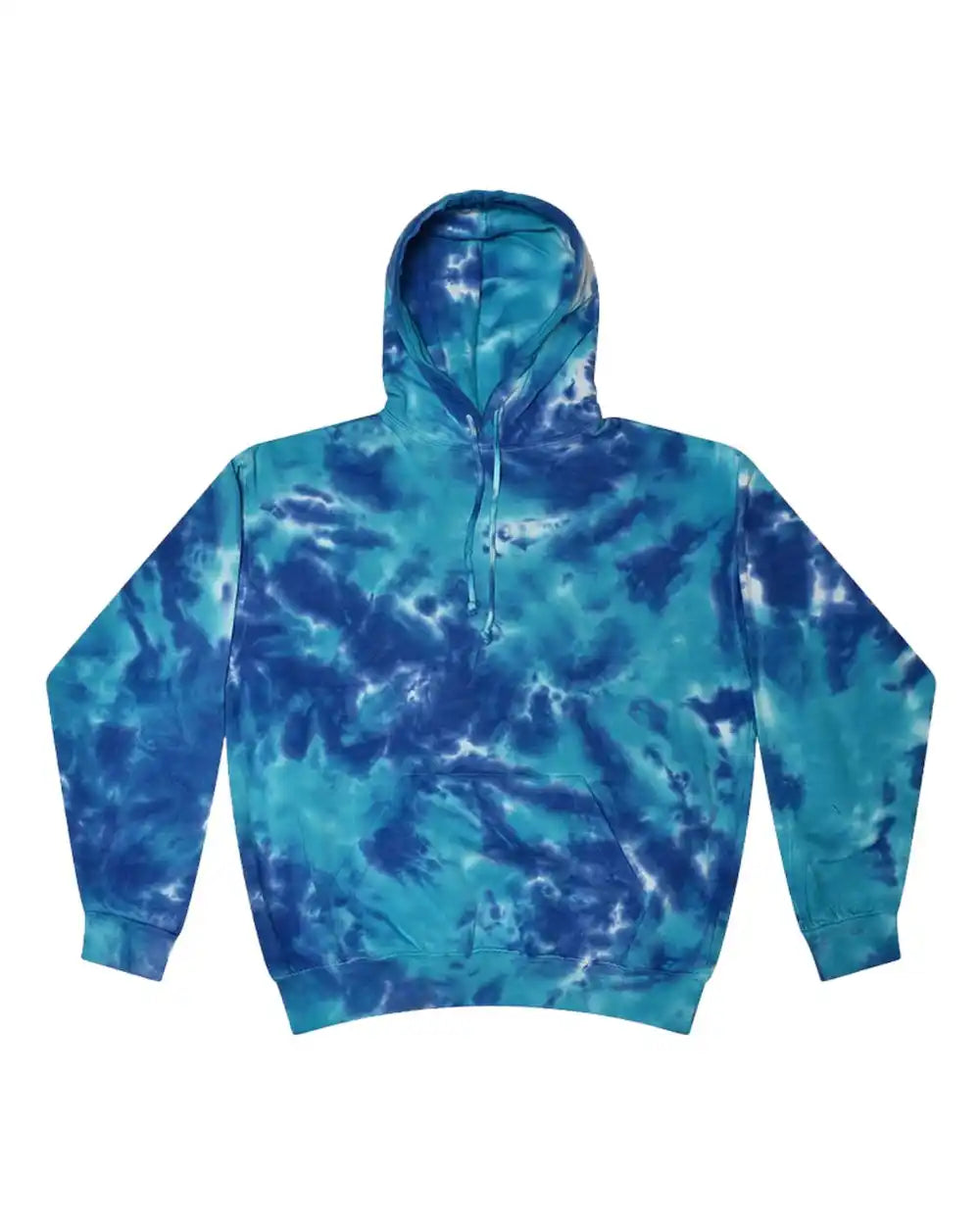Colortone 8777 Tie-dyed Hooded Sweatshirt - Multi Blue - s