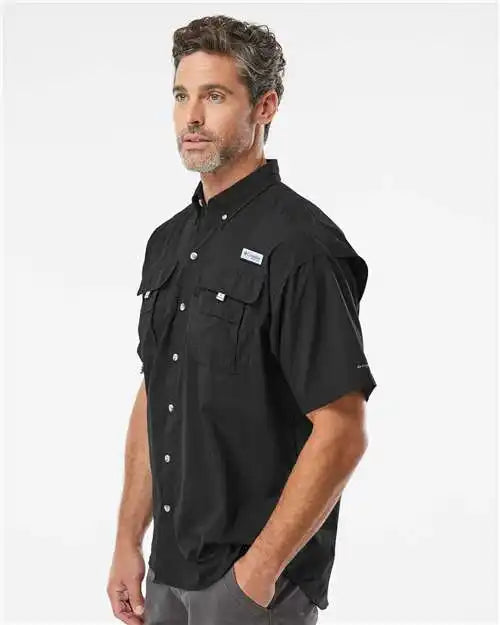 Columbia 212464 Pfg Bahama™ Ii Short Sleeve Shirt - Black