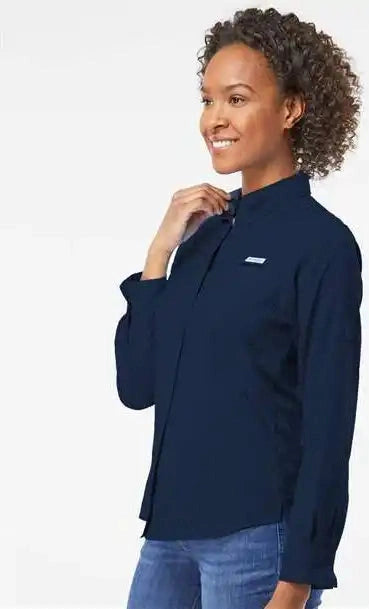 Columbia 212465 Women’s Pfg Tamiami™ Ii Shirt - Collegiate Navy