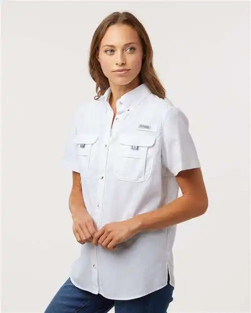 Columbia 212473 Women’s Pfg Bahama™ Short Sleeve Shirt - White