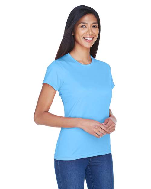 Columbia Blue Women's Cool & Dry Sport Performance Interlock T-shirt - 8420L