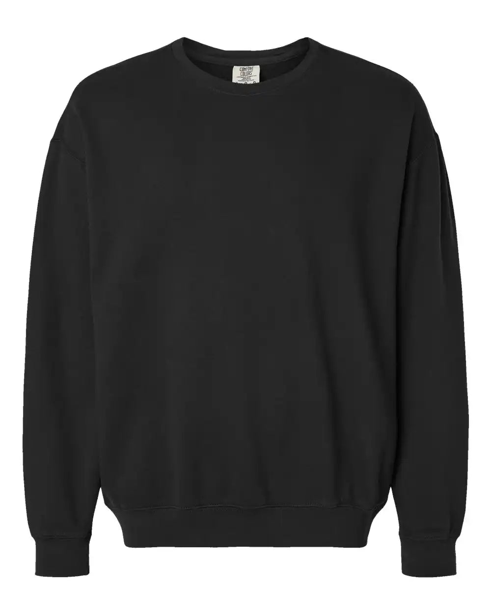 Comfort Colors 1466c Garment-dyed Lightweight Fleece Crewneck Sweatshirt - 1466 - Black - s