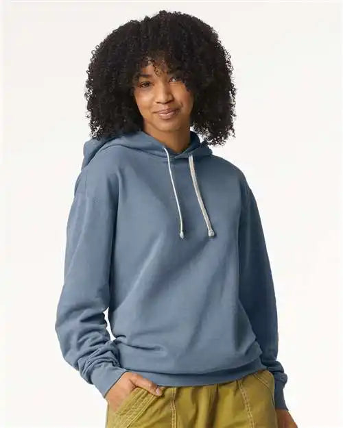 Comfort Colors 1467c Garment-dyed Lightweight Fleece Hooded Sweatshirt - 1467 - Blue Jean