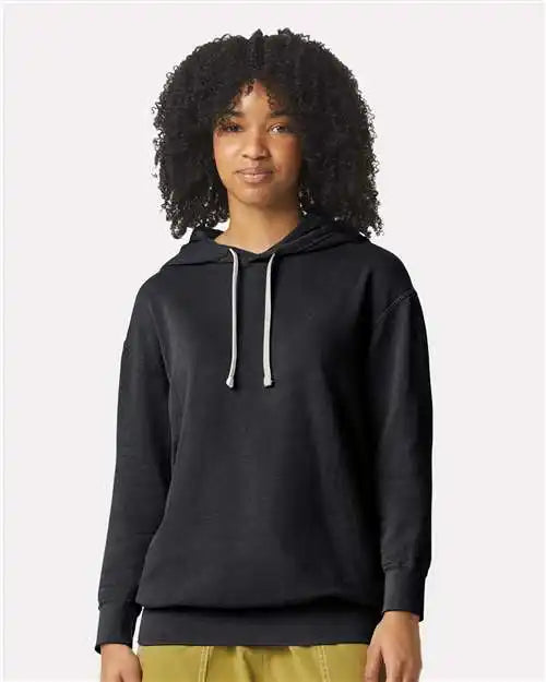Comfort Colors 1467c Garment-dyed Lightweight Fleece Hooded Sweatshirt - 1467 - Black