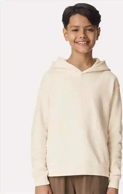 Comfort Colors 1467y Garment-dyed Youth Lightweight Fleece Hooded Sweatshirt - Ivory