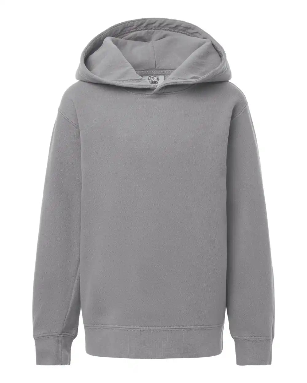Comfort Colors 1467y Garment-dyed Youth Lightweight Fleece Hooded Sweatshirt - Grey - Xs