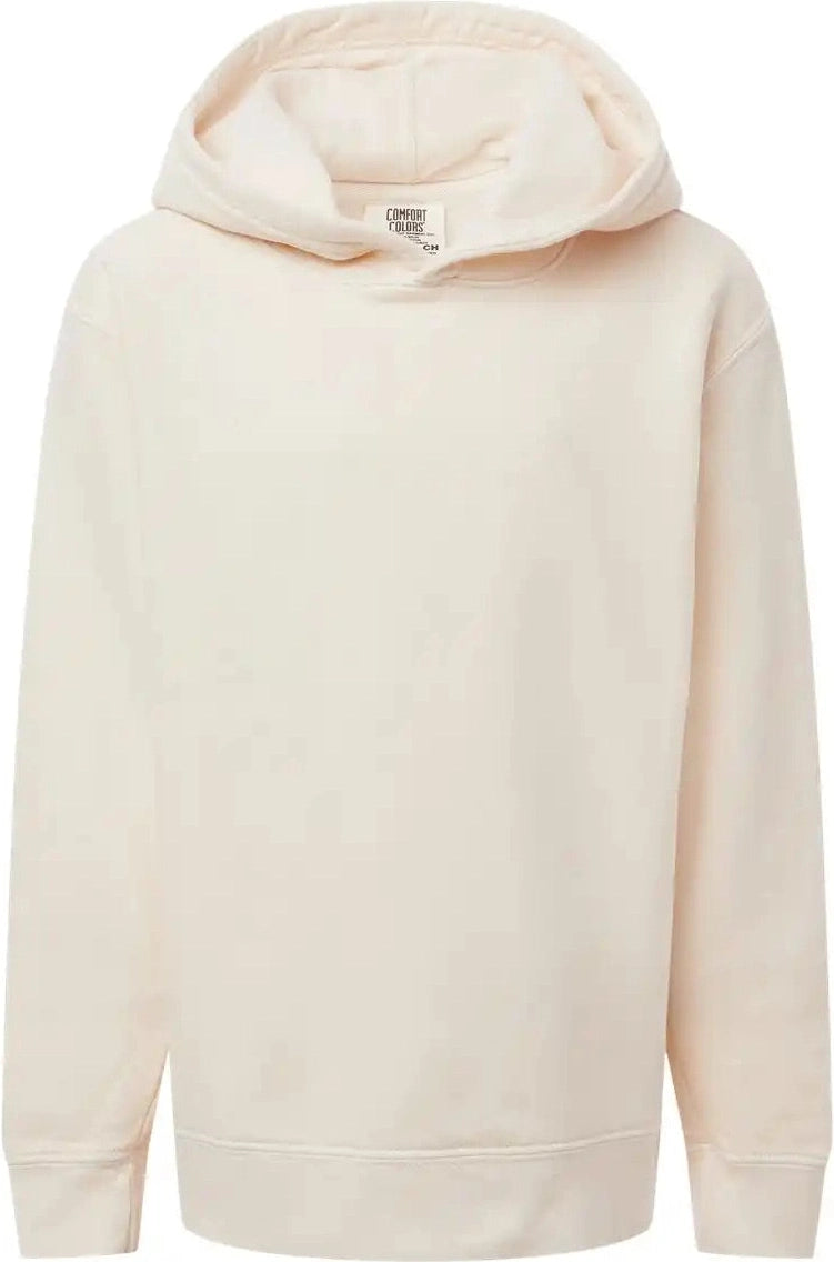 Comfort Colors 1467y Garment-dyed Youth Lightweight Fleece Hooded Sweatshirt - Ivory - Xs