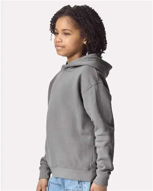 Comfort Colors 1467y Garment-dyed Youth Lightweight Fleece Hooded Sweatshirt - Grey