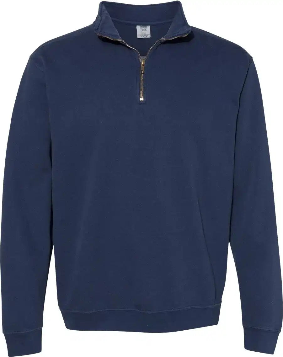 Comfort Colors 1580 Garment-dyed Quarter Zip Sweatshirt - True Navy - s